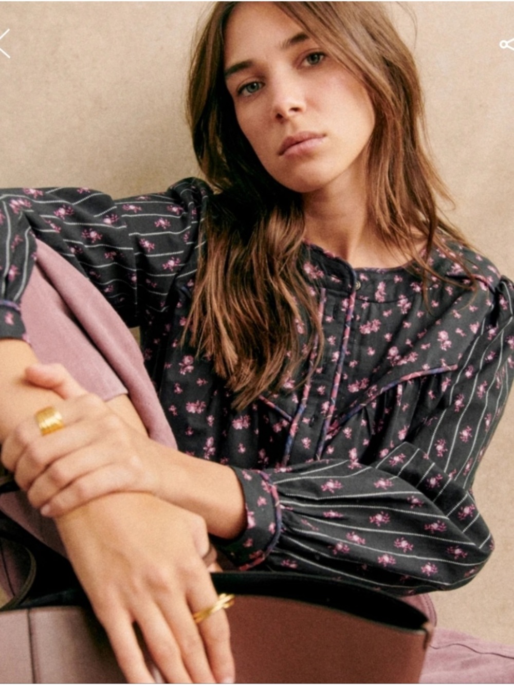 Sezane Milou organic cotton blouse